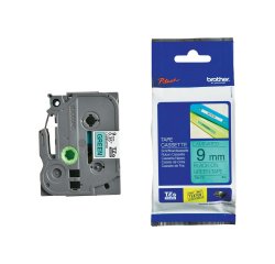 Brother - Nastro -  Nero/Verde - TZE721 - 9mm x 8mt