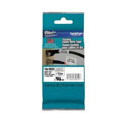 Brother - Nastro laminato flessibile - Nero/Bianco - TZEFX251 - 24mm x 8mt