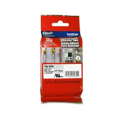 Brother - Nastro con adesivo resistente - Nero/Bianco - TZES241 - 18mm x 8mt