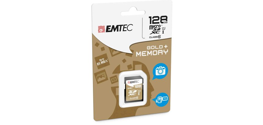 Emtec - SDXC Class 10 Gold + - ECMSD128GXC10GP - 128GB