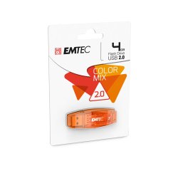 Emtec - Memoria Usb 2.0 - Arancione - ECMMD4GC410 - 4GB