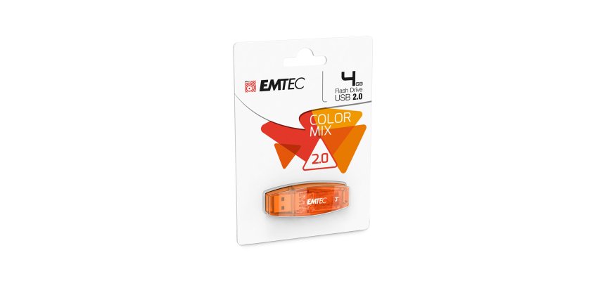 Emtec - Memoria Usb 2.0 - Arancione - ECMMD4GC410 - 4GB