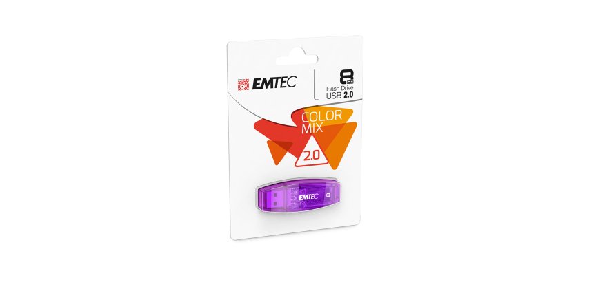 Emtec - Memoria Usb 2.0 - viola - ECMMD8GC410 - 8GB