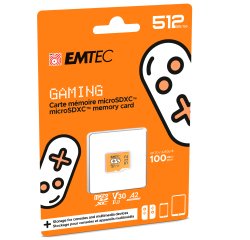 Emtec - MSD Gaming UHS-I U3 V30 A2 - Arancione - 512GB - ECMSDM512GXCU3G