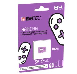 Emtec - mSD Gaming UHS-I U3 V30 A1 - Viola - 64GB - EMTSDM64GXCU3G