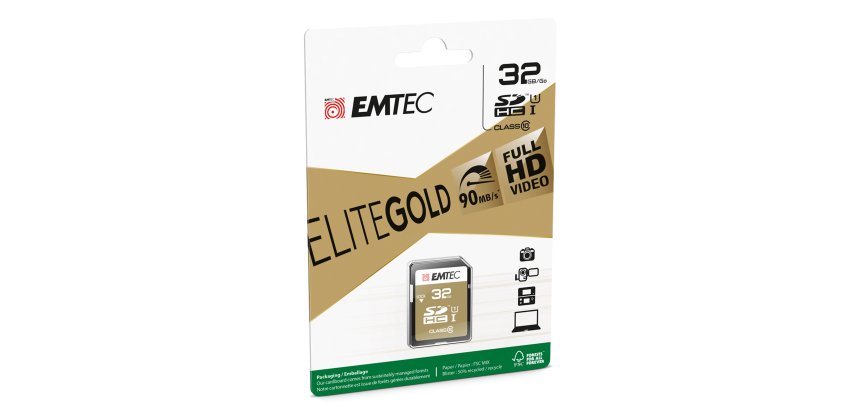 Emtec - SDHC Class 10 Gold + - ECMSD32GHC10GP - 32GB