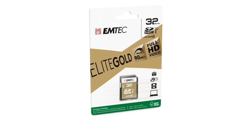 Emtec - SDHC Class 10 Gold + - ECMSD32GHC10GP - 32GB