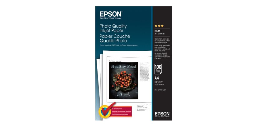Epson - Photo Quality Inkjet Paper - A4 - 100 Fogli - C13S041061