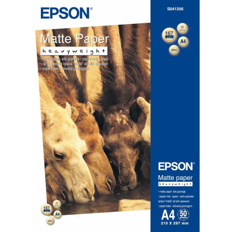 Epson - Matte Paper Heavy Weight - A4 - 50 Fogli - C13S041256