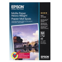 Epson matte paper heavy weight, din a3, 167g/m², 50 sheets