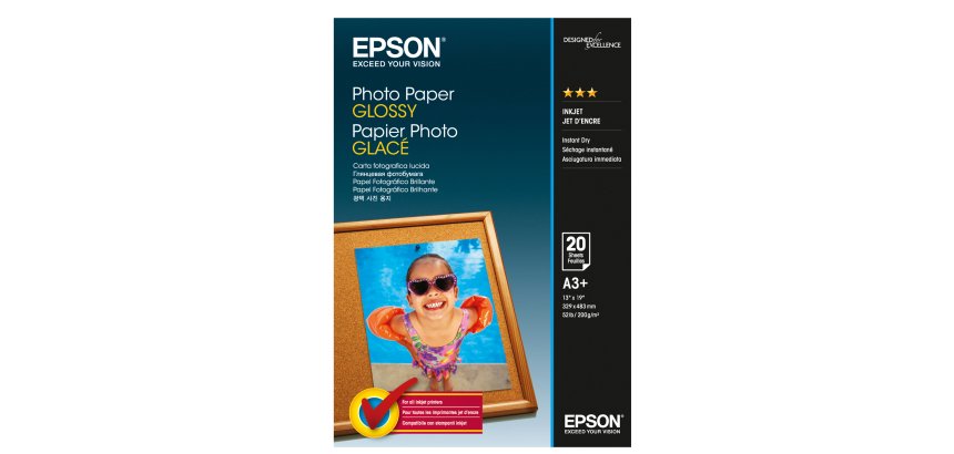 Epson - Photo Paper Glossy - A3+ - 20 Fogli - C13S042535