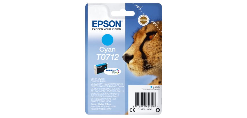 Epson - Cartuccia ink - Ciano - T0712 - C13T07124012 - 5,5ml