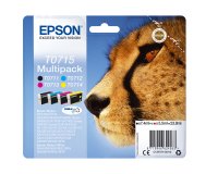 Epson - Multipack Cartuccia ink - C/M/Y/K - T0715 - C13T07154012 - C/M/Y 5,5ml - K 7,4ml