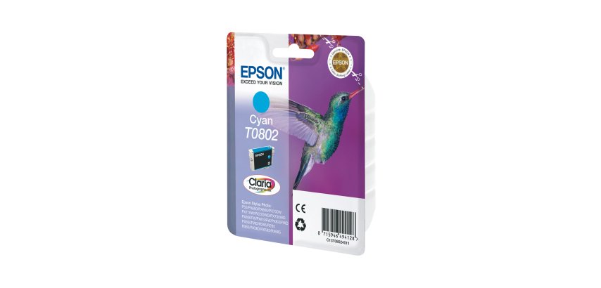 Epson - Cartuccia ink - Ciano Photo - T0802 - C13T08024011  - 7,4ml