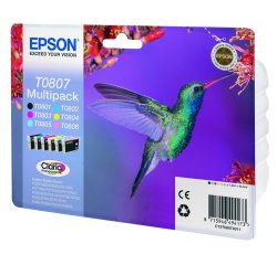 Epson - Cartuccia ink - C/M/Y/K/C CH/M CH - T0807 - C13T08074011  - 7,4ml cad
