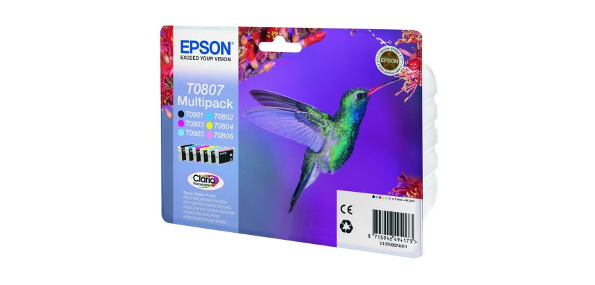 Epson - Cartuccia ink - C/M/Y/K/C CH/M CH - T0807 - C13T08074011  - 7,4ml cad
