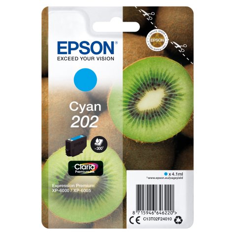 Epson - Cartuccia ink - 202 - Ciano - C13T02F24010 - 4,1ml