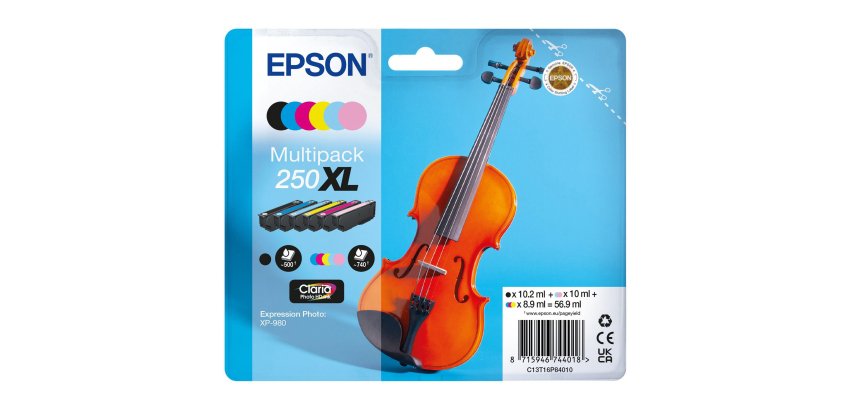 Epson - Cartuccia Multipack  - BK/C/M/Y/ML/CL - 205XL - Violin Claria- C13T16P84010 - 4,8 ML
