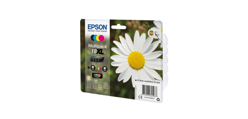 Epson - Cartuccia ink - 18XL - C/M/Y/K - C13T18164012 - C/M/Y 6,6ml cad - K 11,5ml