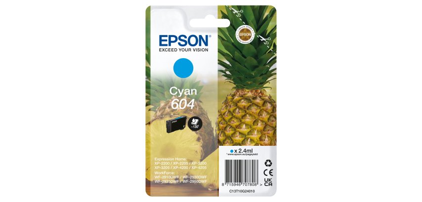 Epson - Cartuccia - Ciano - 604 - C13T10G24010 - 2,4 ml
