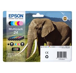 Epson - Multipack Cartuccia ink - 24 - C/M/Y/C CH/M CH/K - C13T24284012 - C/M/Y 4,6ml - K/ C CH/M CH 5,1ml -
