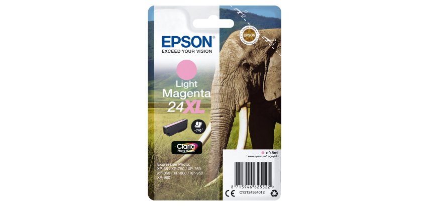 Epson - Cartuccia ink - 24XL - Magenta chiaro - C13T24364012 - 9,8ml