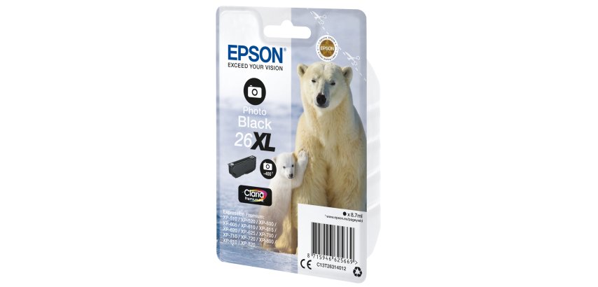Epson - Cartuccia ink - 26XL - Nero Photo - C13T26314012 - 8,7ml