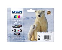 Epson - Multipack Cartuccia ink - 26Xl - C/M/Y/K - C13T26364010 - C/M/Y 9,7ml cad - K 12,2ml