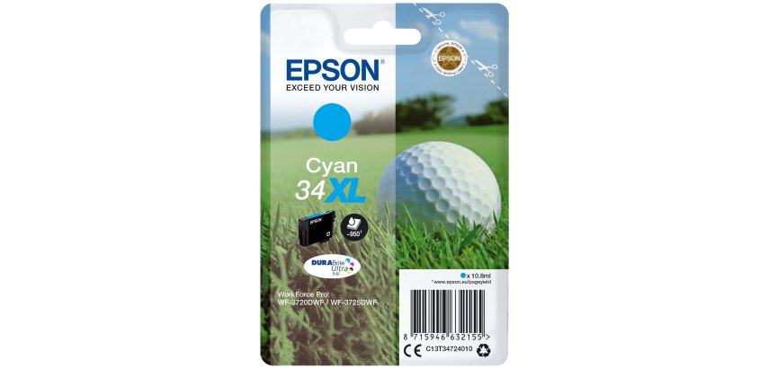Epson - Cartuccia ink - 34XL - Ciano - C13T34724010 - 10,8ml