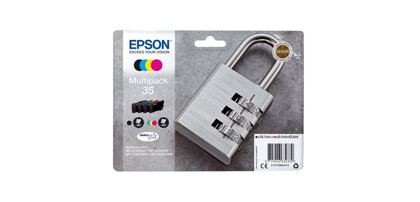Epson - Cartuccia ink - 35 - C/M/Y/K - C13T35864010 - C/M/Y 9,1ml - K 16,1ml
