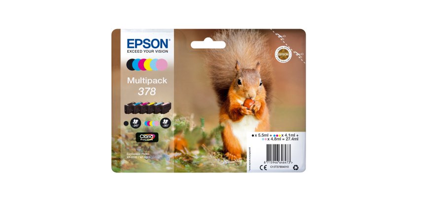 Epson - Cartuccia ink - 378 - C/M/Y/C CH/M CH/K - C13T37884010 - C/M/Y 4,1ml - C CH/M CH 4,8ml - K 5,5ml