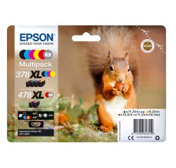 Epson - Multipack Cartuccia ink - 378XL/478XL - C/M/Y/K/R/G - C13T379D4010 - C/M/Y 9,3ml - K/R 11,2ml - R 10,2ml