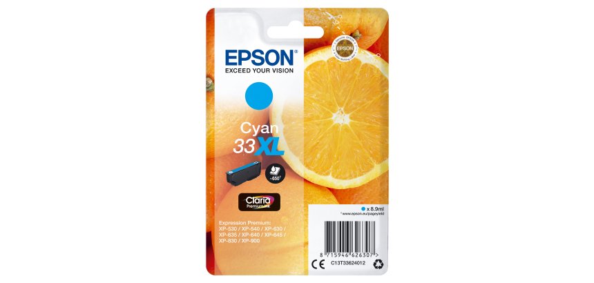 Epson - Cartuccia ink - 33XL - Ciano - C13T33624012 - 8,9ml