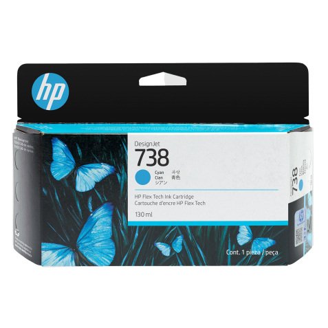 Hp originale - Cartuccia Ink DesignJet 738 - Ciano - 498N5A - 130ml