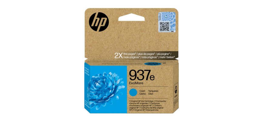 HP 937e EvoMore Cyan Original Ink Cartridge