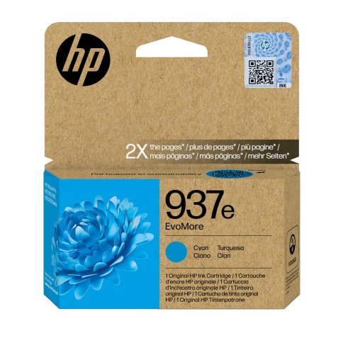 HP Cartuccia di inchiostro ciano originale 937e EvoMore