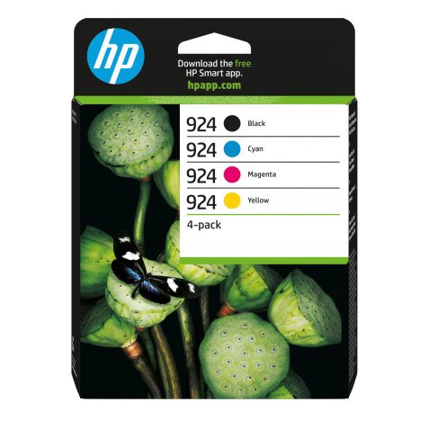 Hp originale - Cartuccia 924 4-pack - BK/C/M/Y - 6C3Z1NE