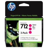 Hp - Conf. 3 Cartucce ink originale - 712 - Magenta - 3ED78A - 29 ml cad