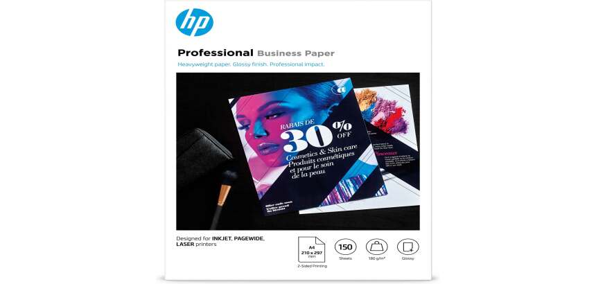 Hp - Confezione da 150 fogli carta professionale lucida HP per getto d'inchiostro A4 - 3VK91A