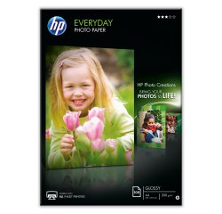 Hp - Confezione da 100 Fogli Carta originale fotografica lucida Hp Everyday - A4 - 210 x 297 mm - Q2510A