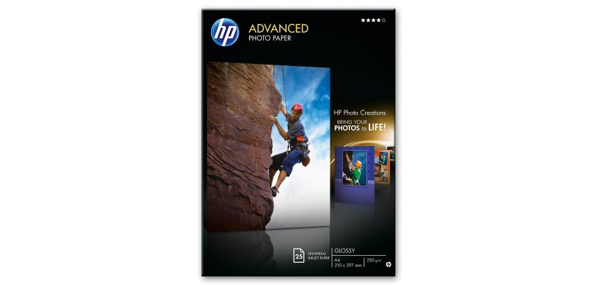 Hp - Carta fotografica originale lucida Hp Advanced Photo Paper 25 Fogli - A4 - 210 x 297 mm - Q5456A