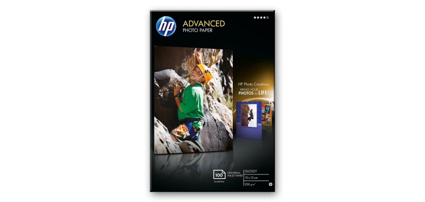 Hp - Confezione da 100 Fogli Carta originale fotografica lucida - 10 x 15 cm senza margini - Q8692A