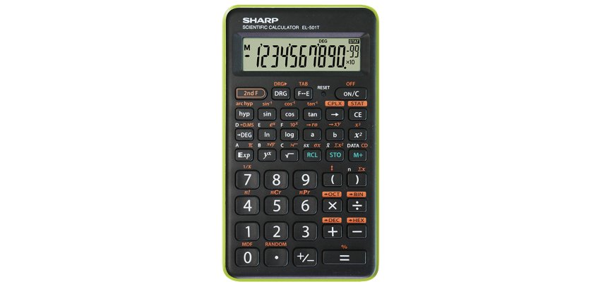Sharp - Calcolatrice scientifica - verde - EL 501TBGR