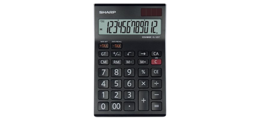 Sharp - Calcolatrice da Tavolo EL-125T - 12 cifre - EL-125T