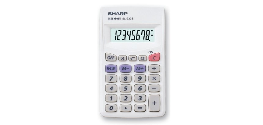 Sharp EL-233S calculator Pocket Basic Black