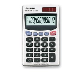 Sharp EL-379SB calculator Pocket Basic White