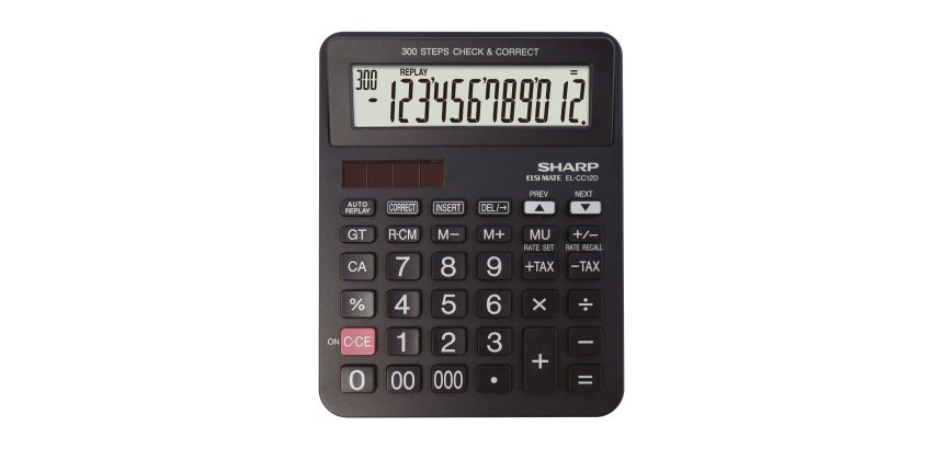 Sharp - Calcolatrice da Tavolo EL-CC12D - 12 cifre - EL-CC12D