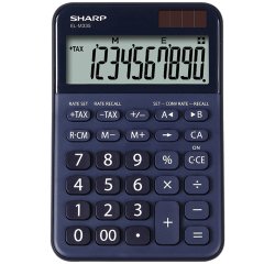 Sharp - Calcolatrice da tavolo EL M335 - 10 cifre - Blu - ELM335 BBL