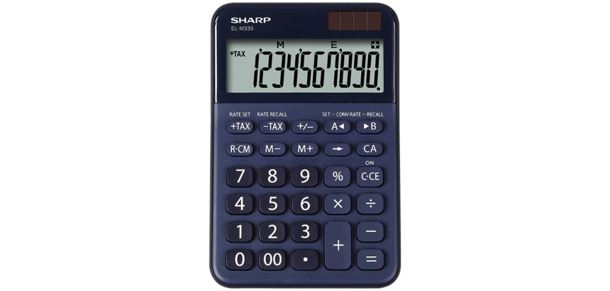 Sharp - Calcolatrice da tavolo EL M335 - 10 cifre - Blu - ELM335 BBL