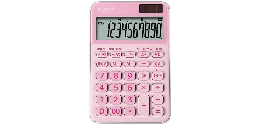 Sharp - Calcolatrice da tavolo EL M335 - 10 cifre - rosa - ELM335 BPK
